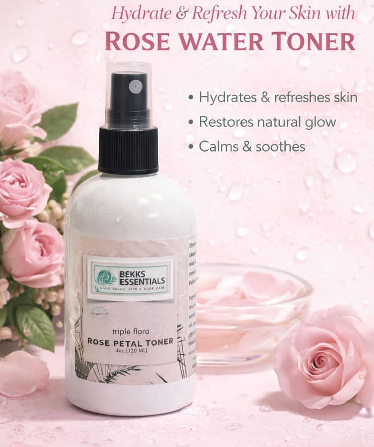 Calming Rose Water Face Toner + Rosehip Oil